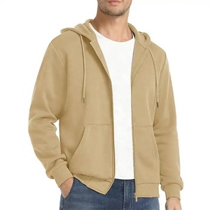 Custom High Quality Heavyweight Cropped Hoodies Zip up Puff Print Vintage French Terry Custom Zip up Hoodie Manufacture for Men - Product Image 1