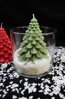 Mini boule de Noël, porte-bougie en verre de 8 oz, ornement, moules en silicone métallique, support, ensemble de bougies parfumées, pots, bougies de Noël