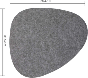 Tapis de table en feutre gris clair antidérapant, résistant à la chaleur, épaisseur 3 mm, écologique, lavable pour usage extérieur - Product Image 5