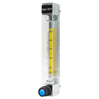Débitmètre à rotamètre en verre avec vanne de commande pour micro-débitmètre à flotteur eau/air/gaz