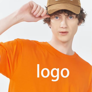 180GSM Cotton Loose Fit Crew Neck T shirt Casual <b>Tshirt</b> with Custom Logo Soft Comfort T-shirt - Product Image 1