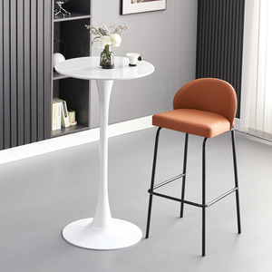 Thanh bảng vàng đặt bữa ăn sáng sang trọng Bắc Âu hiện đại Kim Loại Nhà Bếp cao trong nhà ngoài trời đặt đồ nội thất gỗ đá cẩm thạch thanh bảng - Product Image 5