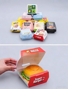 Contenedores Reciclables para Llevar <span class=keywords><strong>Comida</strong></span> con Forro <span class=keywords><strong>de</strong></span> Esponja Personalizables y Laminación Mate - Cajas para Hamburguesas y Sándwiches con Logotipo para Negocios <span class=keywords><strong>de</strong></span> Catering - Product Image 6