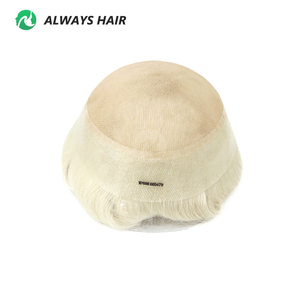 Prótesis Capilar de 9 Tamaños con Línea de Cabello Natural, Duradera, de Mono y PU, Color Blanco Plateado, Cabello Indio para <span class=keywords><strong>Hombre</strong></span> Calvo - Product Image 4