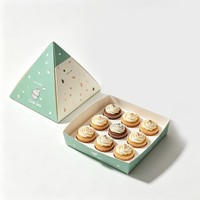 Boîte de boulangerie en carton à 6 compartiments, personnalisable, écologique, pour l'emballage de cupcakes et de desserts, vente en gros