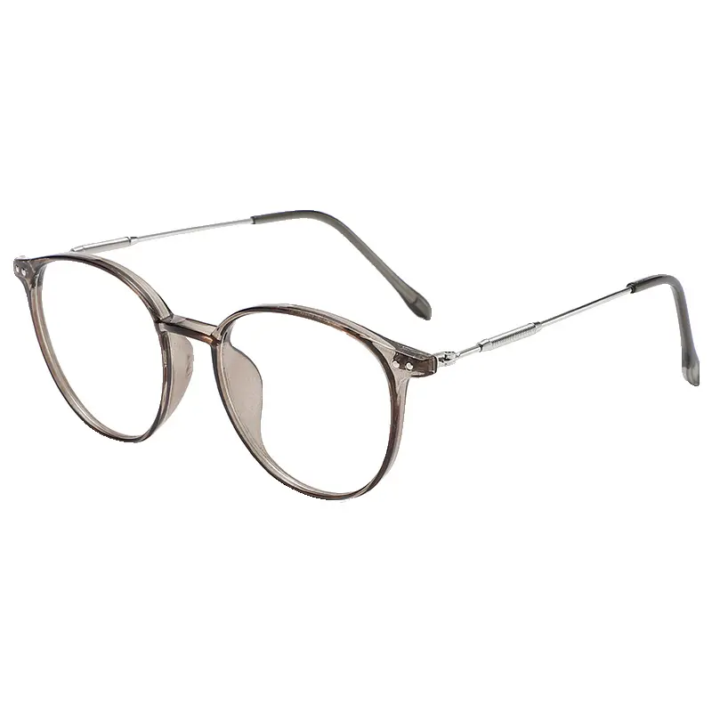 멋진 클래식 안티 블루 레이 라운드 안경 프레임 합금 TR90 경량 안경 품질 안경 프레임