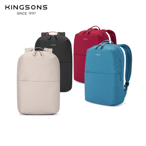 Kingsons Laptop <b>Backpack</b> Large Capacity Unisex Solid Color Casual Commute Travel <b>Backpack</b> <b>With</b> Laptop <b>Compartment</b> - Product Image 1