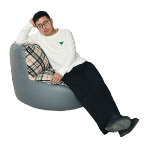 Fauteuil de relaxation convertible moderne en tissu, <span class=keywords><strong>pouf</strong></span> ottoman doux pour adultes et enfants, pour salon, en mousse EPP - Product Image 3