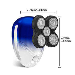 Rasoir <span class=keywords><strong>électrique</strong></span> rotatif à cinq lames en acier inoxydable, étanche, rechargeable par USB, pour le visage, pour usage domestique, en camping-car et en hôtel - Product Image 2