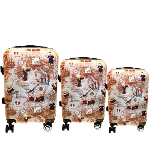 Set di Valigie di Lusso a 3 Pezzi, Resistenti e Semplici, Essenziali per Viaggi in Aeroporto, in Materiale PC Rigido, Logo Personalizzato, Ruote Girevoli, Antifurto - Product Image 5