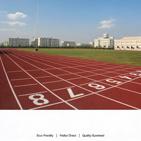 Revêtement pulvérisé pour piste d'athlétisme en EPDM, épaisseur standard 13 mm, coût au mètre carré pour les projets scolaires au Canada