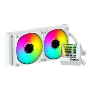 SAMA CPU refroidissement par eau PC refroidissement par eau liquide 280 liquide CPU refroidisseur <span class=keywords><strong>280mm</strong></span> radiateur avec 2X140mm ventilateurs ARGB à faible bruit - Product Image 2
