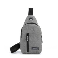 Boce logotipo personalizado impermeable auricular agujero deporte hombro Sling Crossbody hombres Sling Bag hombres pecho Pack bolsa