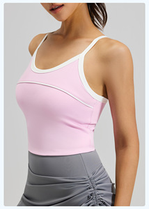 Women Plus Size Lightweight Eco-Friendly Breathable Sports Yoga Top Sports <b>Bra</b> Chest Pad Four-Way <b>Stretch</b> Medium Support - Product Image 6
