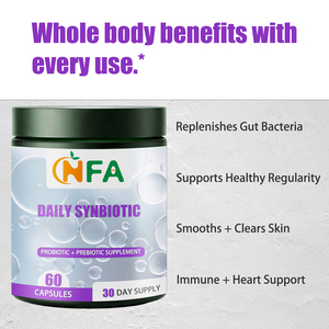 OEM ODM Daily Synbiotic Capsules with Digestive Health Probiotic <b>Blend</b> Supports Healthy Regularity Soomths Clear Skin - Product Image 3