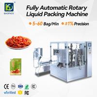 Machine d'emballage automatique multifonctionnelle pour sachets doypack, remplissage de papier pour sauce au chili de noix de coco, huile de chili liquide chaude, ketchup