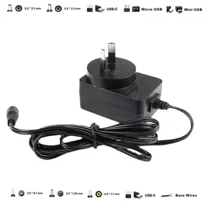 Thâm quyến Nhà cung cấp Au cắm RCM C-tick SAA 12V 2.25A 15V 1.8A adapter 9V 3A Power Adapter Power Adapter 5.1V 5A cho Raspberry Pi 5