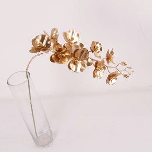 IB5002 <span class=keywords><strong>Orchidea</strong></span> Dendorobiyam 6 rami placcato in oro Phalaenopsis <span class=keywords><strong>orchidea</strong></span> artificiale <span class=keywords><strong>orchidea</strong></span> fiore - Product Image 3