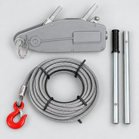 Treuil manuel à câble 0.8T 1.6T 3.2T 5.4T avec câble de 20m pour levage, tensionnement et construction