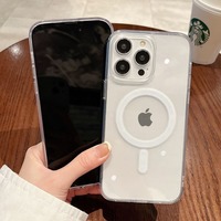 Coque de téléphone de charge sans fil magnétique transparente en TPU pour iPhone 13 PRO MAX 17 Sports Design
