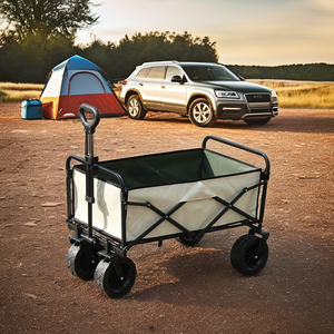 Wind Valley 8 pouces Oxford matériel couleur chocolat quatre roues pliable en plein air Camping voiture chariot Portable maison Shopping - Product Image 5