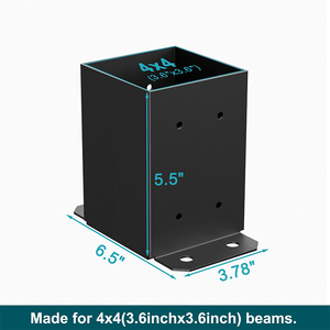 JH-Mech-Soporte <span class=keywords><strong>de</strong></span> anclaje <span class=keywords><strong>de</strong></span> poste, personalizado, resistente, en forma <span class=keywords><strong>de</strong></span> U, valla <span class=keywords><strong>de</strong></span> <span class=keywords><strong>hormigón</strong></span> húmedo real, barandilla, pérgola <span class=keywords><strong>de</strong></span> madera, paquete <span class=keywords><strong>de</strong></span> 2, Base <span class=keywords><strong>de</strong></span> poste <span class=keywords><strong>de</strong></span> acero - Product Image 2