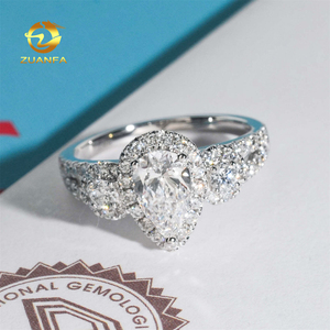 <span class=keywords><strong>Bague</strong></span> de <span class=keywords><strong>fiançailles</strong></span> en <span class=keywords><strong>or</strong></span> <span class=keywords><strong>blanc</strong></span> 14 carats sur mesure, certifiée IGI, pour femme, magnifique, avec un diamant de laboratoire de 1 carat en forme de poire - Product Image 4
