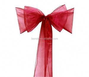 Ruban de chaise en organza de couleur assortie, pas cher, pour les fournitures de mariage et d'événements, décoration de fête - Product Image 6