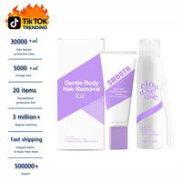 Nettoyant Visage Marque Blanche 140ML + Mousse Dépilatoire + Crème Dépilatoire 100g + 1 Spatule – Kit Dépilatoire Doux