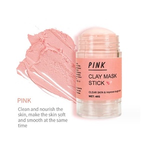 40g di argilla verde maschera rosa acido ialuronico e bastoncino minerale infuso di melma di melanzane melissa pulizia profonda dei pori della <span class=keywords><strong>pelle</strong></span> del <span class=keywords><strong>viso</strong></span> - Product Image 3