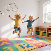 Tapis d'exercice en mousse EVA convivial, résistant aux germes, tapis puzzle EVA, fortement recommandé pour les bébés, adorable tapis de jeu
