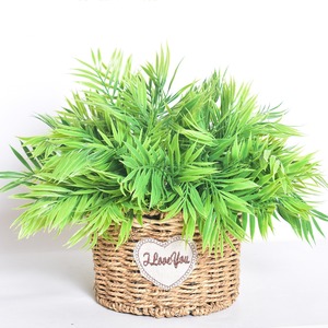 Flores artificiales de plástico duradero y plantas verdes que incluyen <span class=keywords><strong>hojas</strong></span> de <span class=keywords><strong>eucalipto</strong></span> y hierba persa - Product Image 2