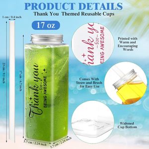 Bouteille en plastique PET transparente personnalisée de 300 ml et 500 ml avec bouchon à vis, recyclable, pour jus, café froid, boissons et bubble tea - Product Image 2