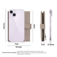 Portefeuille porte-passeport en cuir PU ultra-fin avec RFID, porte-billets, porte-cartes, personnalisable