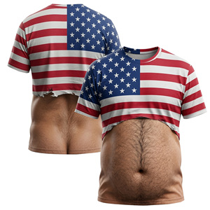Shorts de Baño para Hombre con Estampado 3D de la Bandera Americana, Tejido de Poliéster, para Playa y Verano - Product Image 5