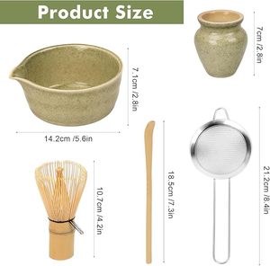 Kit per la preparazione del tè Matcha Premium per la tradizionale cerimonia del tè <span class=keywords><strong>giapponese</strong></span> ideale <span class=keywords><strong>Set</strong></span> di utensili <span class=keywords><strong>da</strong></span> regalo Matcha - Product Image 4