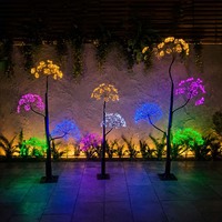 Lampe LED en forme de champignon multicolore pour décoration intérieure, lumière de sol créative en forme de fleur, éclairage paysager incurvé pour patio et cour