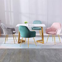 Fauteuil moderne rembourré à pieds métalliques réglables et tuftés Fauteuil de maquillage en velours pour restaurant, cuisine, salle à manger Chaise d'appoint avec accoudoir
