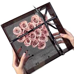 กล่องของขวัญอะคริลิคดอกไม้อมตะ รุ่น XB-019 ของตกแต่งสุดหรู ดอกกุหลาบจริง ผลิตในจีน เหมาะสำหรับเป็นของขวัญวันเกิดสำหรับเด็กผู้หญิง - Product Image 5