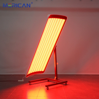 Panel Terapi Cahaya Merah 633 660 810 850 940nm 9600 LED Perangkat Seluruh Tubuh dengan Dudukan yang Dapat Disesuaikan untuk Penggunaan di Rumah dan Gym