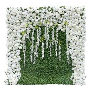 Simulación de <span class=keywords><strong>Eustoma</strong></span> <span class=keywords><strong>Grandiflorum</strong></span> Blanca, Fondo de Césped Verde, Flor Artificial para Pared, Decoración para Bodas y Fotografía - Product Image 6