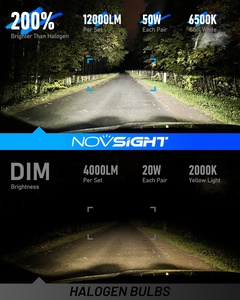 Lampadine <span class=keywords><strong>LED</strong></span> Novsight <span class=keywords><strong>Mini</strong></span> 6500K <span class=keywords><strong>H1</strong></span> H7 H11 H4 per Fari Auto - Product Image 2