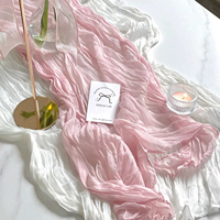 Nappe en soie plissée style nordique Bali pour décoration de mariage, tissu plissé rose pour décoration de salon
