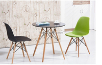 Table et chaises de restaurant bon marché pour fast-food, style moderne minimaliste, table rectangulaire pour café, 4 places