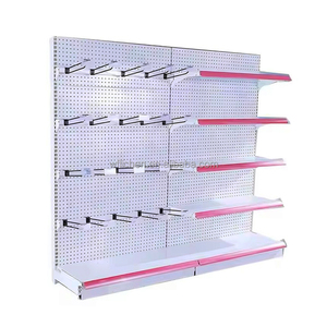 Estante de exhibición de metal de doble cara resistente para supermercado, estantería de góndola para uso en tienda minorista - Product Image 3