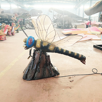 Eğlence Robot böcek ekran heykeli gerçekçi Animatronic böcek örümcek arı