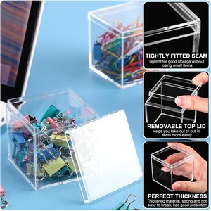 Factory Rose Square for <b>Acrylic</b> Candy Box Custom Clear Plexiglass 65mm 2.55 Inches Plastic Candy Box - Product Image 4