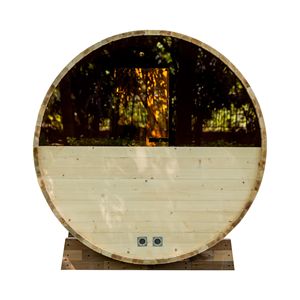 مصنع Keya 27 سنة مخصوصة بالكربون ساونا خارجية مع خشب 4/شخص غرفة ساونا مبللة في الهواء الطلق - Product Image 4