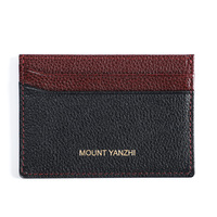 Dompet Kartu Tipis Anti-RFID Kulit Premium Logo Kustom Mewah, Tempat Kartu Bisnis, Tempat Kartu Hadiah
