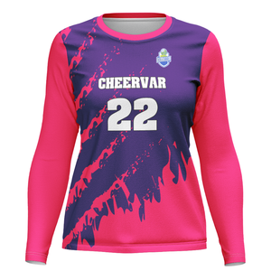 Feuchtigkeitsableitendes Damen-Volleyballshirt mit Langen Ärmeln und Rundhalsausschnitt - Product Image 3